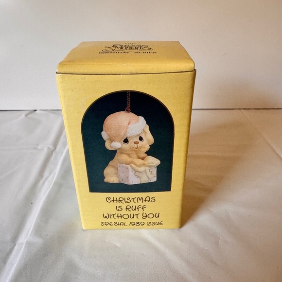 Enesco Precious Moments Christmas is Ruff Without You Ornament  1989 Special VTG - Picture 1 of 11